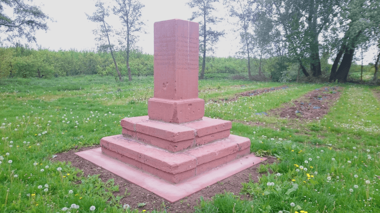 Gedenkstein ehemalige Wasserburg in Rödersheim-Gronau